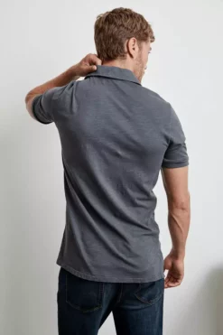 Velvet By Graham & Spencer Mens RANDALL COTTON SLUB POLO