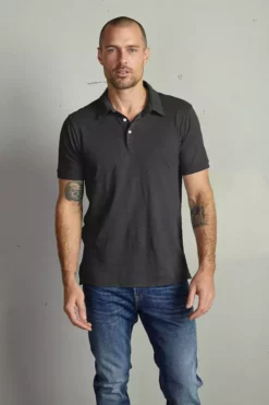 Velvet By Graham & Spencer RANDALL COTTON SLUB POLO Mens 45 Velvet By Graham & Spencer RANDALL COTTON SLUB POLO Mens