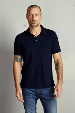 Velvet By Graham & Spencer RANDALL COTTON SLUB POLO Mens