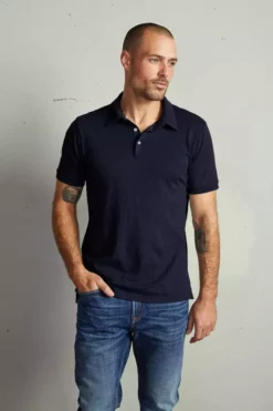 Velvet By Graham & Spencer RANDALL COTTON SLUB POLO Mens 31 Velvet By Graham & Spencer RANDALL COTTON SLUB POLO Mens