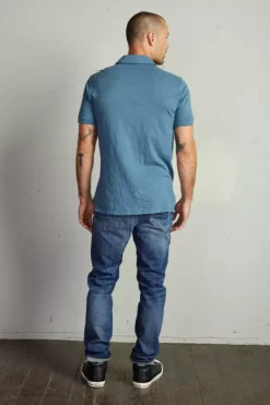 Velvet By Graham & Spencer RANDALL COTTON SLUB POLO Mens 53 Velvet By Graham & Spencer RANDALL COTTON SLUB POLO Mens