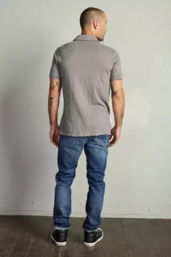 Velvet By Graham & Spencer RANDALL COTTON SLUB POLO