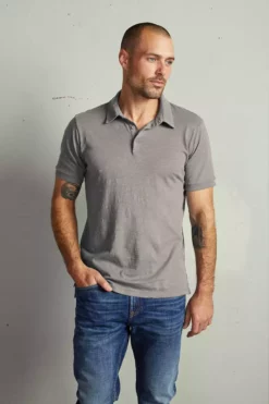 Velvet By Graham & Spencer RANDALL COTTON SLUB POLO
