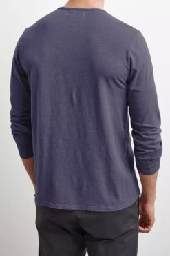 Velvet By Graham & Spencer SIMEON RAW EDGE COTTON SLUB TEE