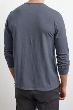 Velvet By Graham & Spencer SIMEON RAW EDGE COTTON SLUB TEE