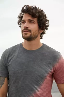 Velvet By Graham & Spencer Mens FABIAN SLUB TIE DYE TEE