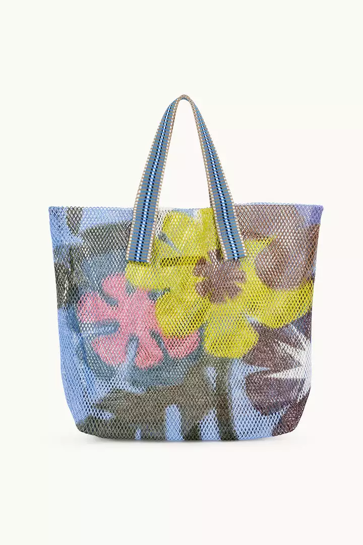 SMALL FLORAL PRINT MESH TOTE BY EPICE Womens 1 SMALL FLORAL PRINT MESH TOTE BY EPICE Womens