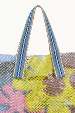 SMALL FLORAL PRINT MESH TOTE BY EPICE Womens 8 SMALL FLORAL PRINT MESH TOTE BY EPICE Womens