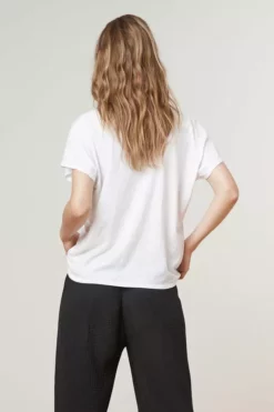 Velvet By Graham & Spencer KIKI COTTON SLUB CREW TEE Womens