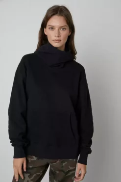 Velvet By Graham & Spencer ORA FUNNEL NECK HOODIE Womens