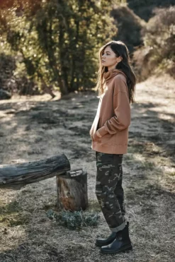 Velvet By Graham & Spencer ORA FUNNEL NECK HOODIE Womens