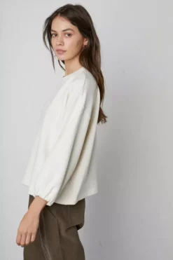 Velvet By Graham & Spencer PRIYA PUFF SLEEVE SWEATSHIRT Womens