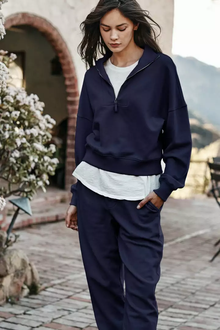 Velvet By Graham & Spencer ROXIE MOCK NECK ZIP SWEATSHIRT 6 Velvet By Graham & Spencer ROXIE MOCK NECK ZIP SWEATSHIRT