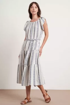 Velvet By Graham & Spencer TIAN STRIPE JACQUARD MAXI DRESS