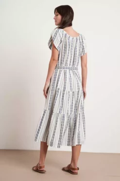 Velvet By Graham & Spencer TIAN STRIPE JACQUARD MAXI DRESS