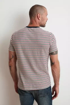 Velvet By Graham & Spencer ARCHIE STRIPED POCKET TEE Mens