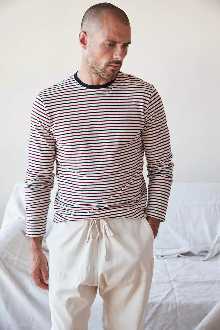Velvet By Graham & Spencer Mens DESMOND STRIPED TEE 2 Velvet By Graham & Spencer Mens DESMOND STRIPED TEE
