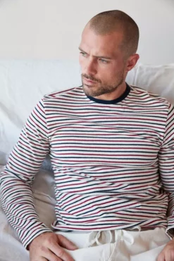 Velvet By Graham & Spencer Mens DESMOND STRIPED TEE 9 Velvet By Graham & Spencer Mens DESMOND STRIPED TEE