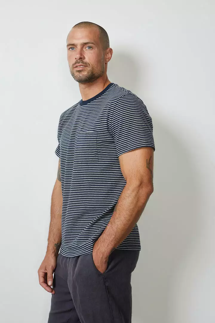 Velvet By Graham & Spencer EVAN STRIPED POCKET TEE 2 Velvet By Graham & Spencer EVAN STRIPED POCKET TEE