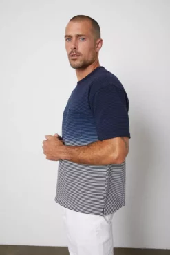 Velvet By Graham & Spencer JAMESON STRIPED POCKET TEE