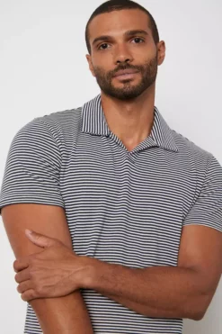 Velvet By Graham & Spencer Mens WILLIAM STRIPED POLO