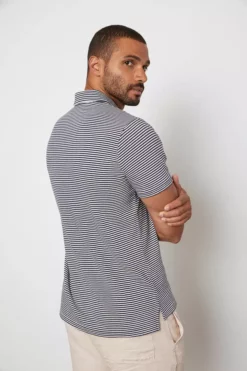 Velvet By Graham & Spencer Mens WILLIAM STRIPED POLO