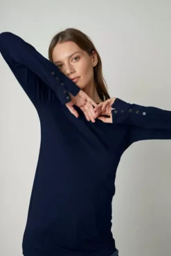 Velvet By Graham & Spencer ROZALIA SUEDED JERSEY TEE