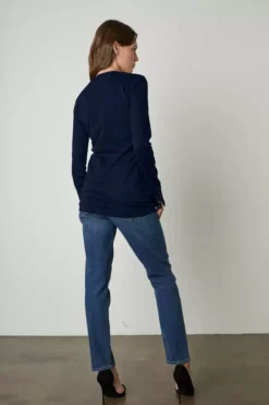 Velvet By Graham & Spencer ROZALIA SUEDED JERSEY TEE