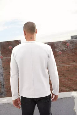 Velvet By Graham & Spencer CLARK SUEDED SLUB HENLEY Mens