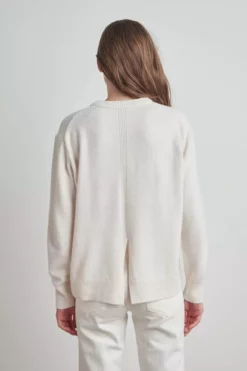 Velvet By Graham & Spencer CLARISSA WOOL BLEND SPLIT HEM SWEATER Womens