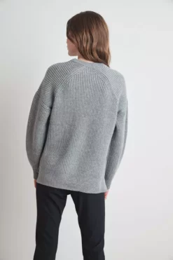 Velvet By Graham & Spencer SOPHIE WOOL CASHMERE TEXTURED SWEATER Womens