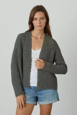 Velvet By Graham & Spencer Womens TERRAH OPEN FRONT CARDIGAN