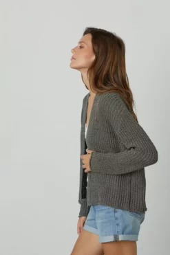 Velvet By Graham & Spencer Womens TERRAH OPEN FRONT CARDIGAN
