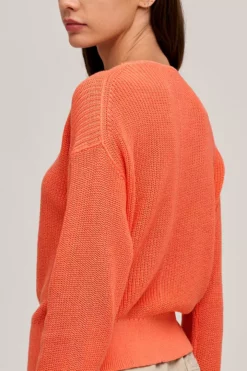 Velvet By Graham & Spencer SOLANGE TEXTURED COTTON CARDIGAN Womens