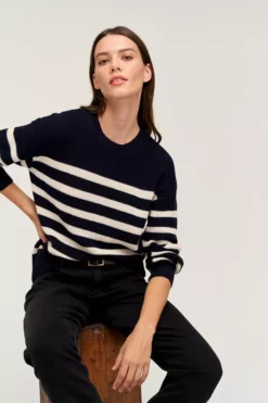 Velvet By Graham & Spencer Womens WREN TEXTURED COTTON SWEATER