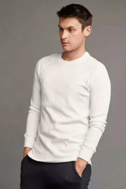 Velvet By Graham & Spencer SONNY THERMAL KNIT RAGLAN TEE Mens