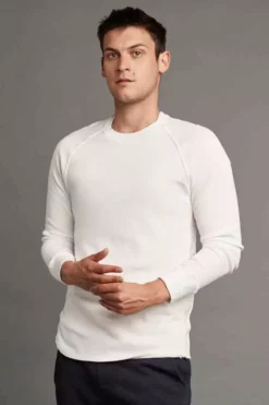 Velvet By Graham & Spencer SONNY THERMAL KNIT RAGLAN TEE Mens