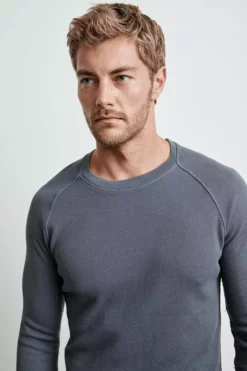 Velvet By Graham & Spencer SONNY THERMAL KNIT RAGLAN TEE Mens