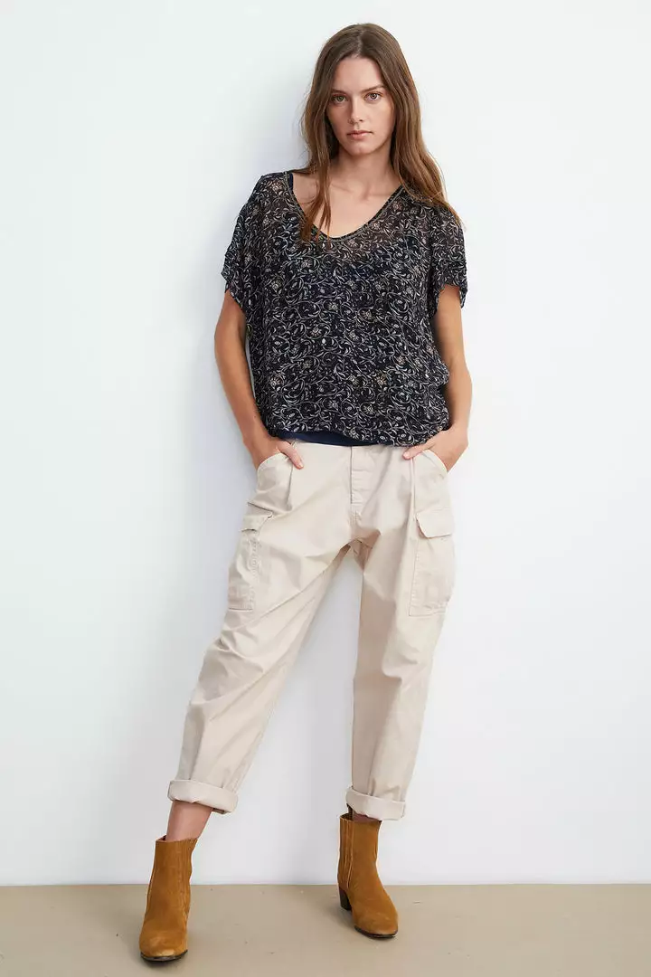 Velvet By Graham & Spencer Womens TRACIA SCOOP NECK PRINTED BLOUSE 9 Velvet By Graham & Spencer Womens TRACIA SCOOP NECK PRINTED BLOUSE