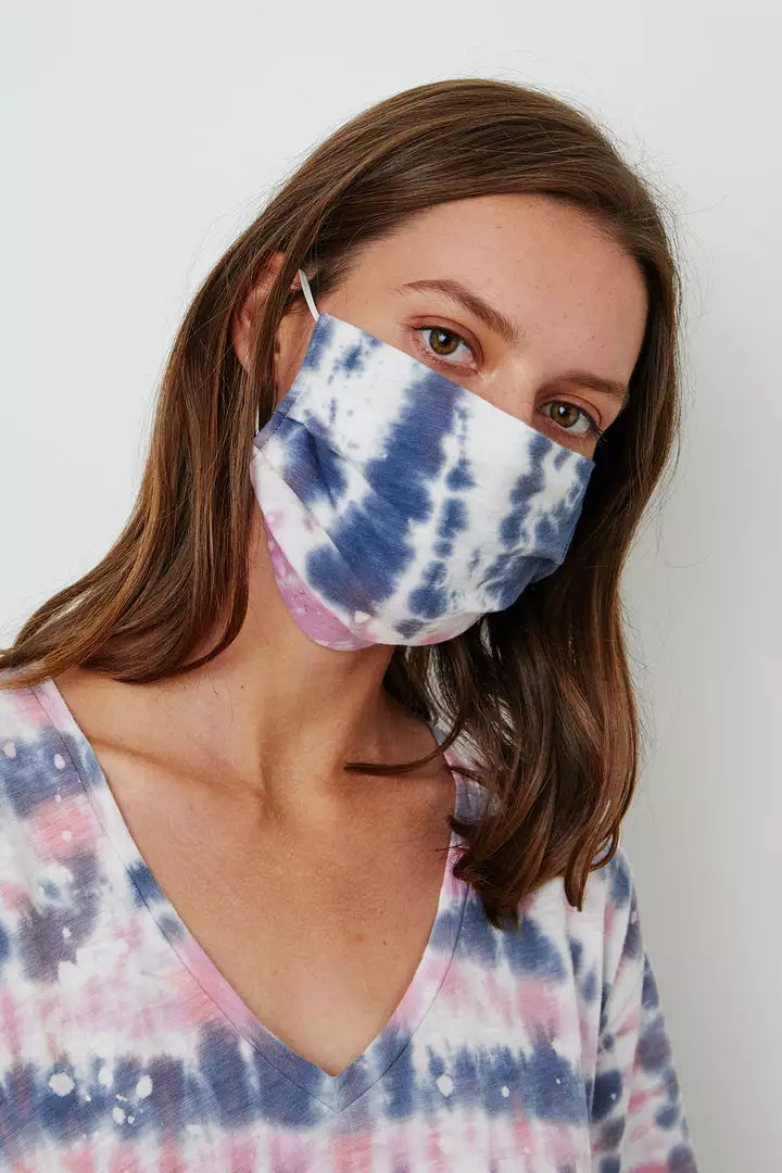 Velvet By Graham & Spencer Womens IZZIE TIE DYE FACE MASK 4 Velvet By Graham & Spencer Womens IZZIE TIE DYE FACE MASK