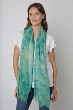 Velvet By Graham & Spencer Womens CHLOE TIE DYE SCARF