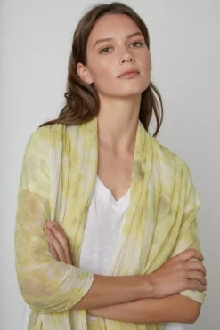 Velvet By Graham & Spencer Womens CHLOE TIE DYE SCARF