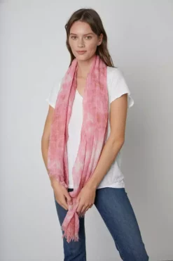 Velvet By Graham & Spencer Womens CHLOE TIE DYE SCARF