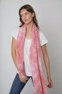 Velvet By Graham & Spencer Womens CHLOE TIE DYE SCARF