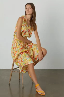 Velvet By Graham & Spencer Womens RAMONA PRINTED TANK DRESS