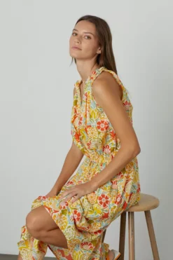 Velvet By Graham & Spencer Womens RAMONA PRINTED TANK DRESS