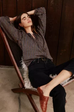 Velvet By Graham & Spencer Womens TRUDIE STRIPED TOP 11 Velvet By Graham & Spencer Womens TRUDIE STRIPED TOP