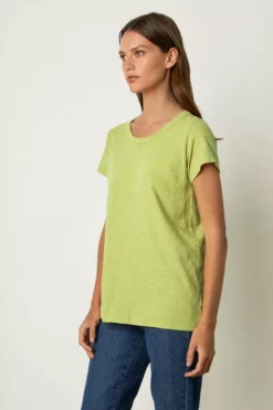 Velvet By Graham & Spencer TILLY ORIGINAL SLUB CREW NECK TEE Womens