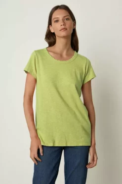 Velvet By Graham & Spencer TILLY ORIGINAL SLUB CREW NECK TEE Womens