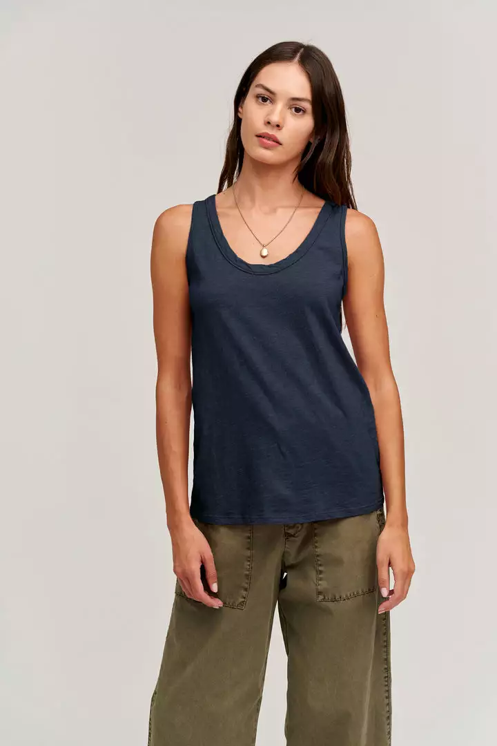 Velvet By Graham & Spencer Womens JOY ORIGINAL SLUB SCOOP NECK TANK 5 Velvet By Graham & Spencer Womens JOY ORIGINAL SLUB SCOOP NECK TANK